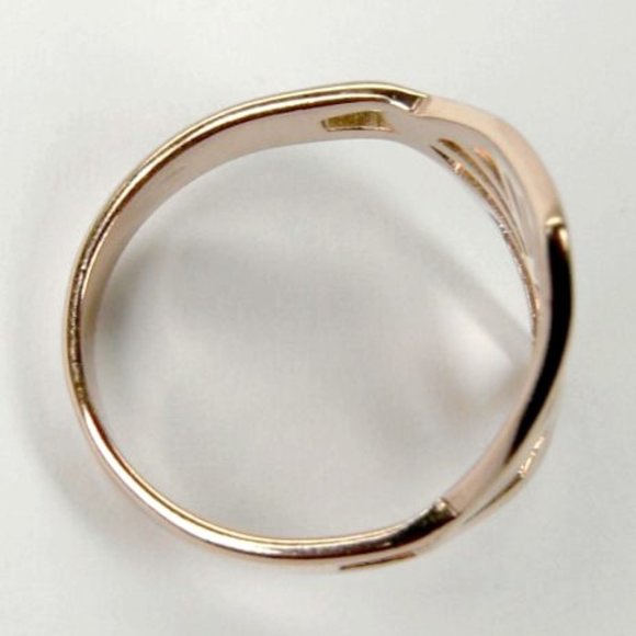 STYLISH 18K rose Gold over Sterling SILVER Ring - Picture 6 of 6